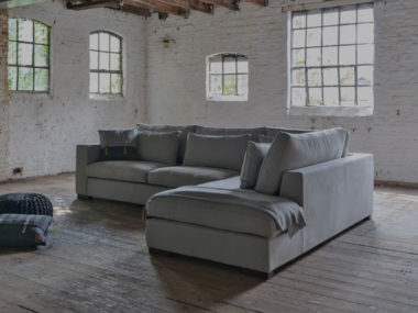 Room108 corner sofa in cotton linen fabric