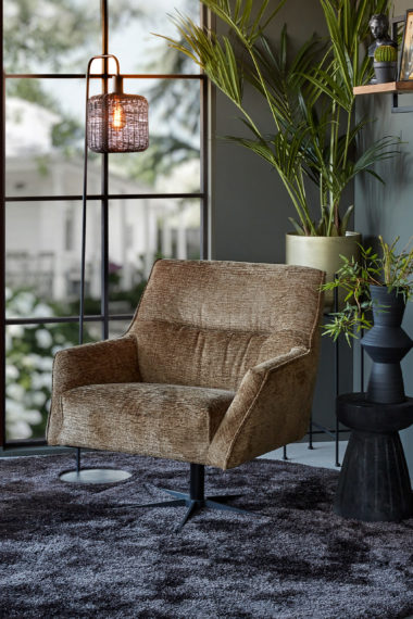 Brown fabric armchair Tommy Room108