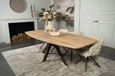 The Danish oval Montpellier dining table with spider leg oval tube from Room108