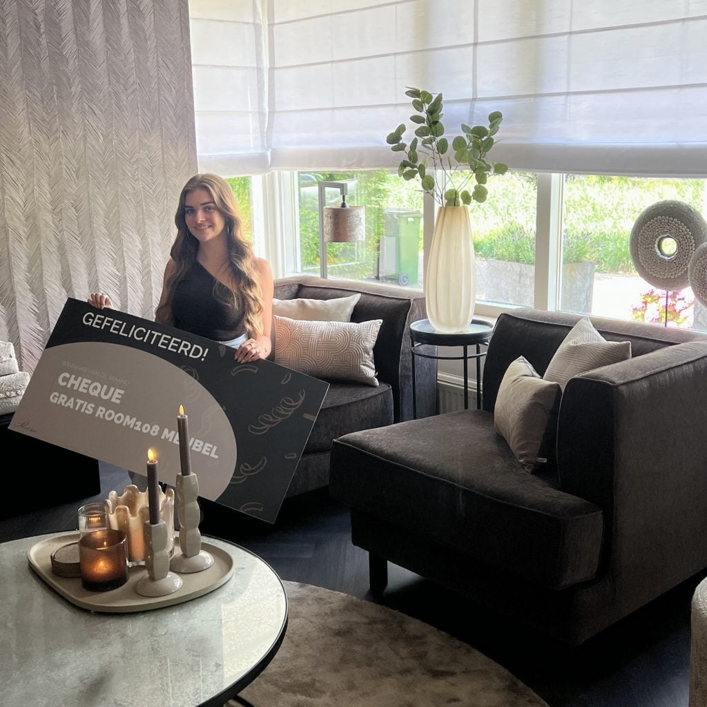Winner of the June 2026 giveaway with tBella Lounge Chairs from the Room108 collection.