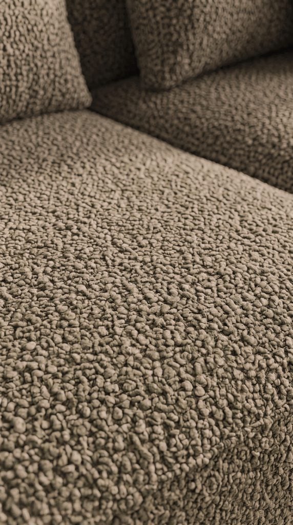 Foto van de olijfkleurige groene stof Pebble
