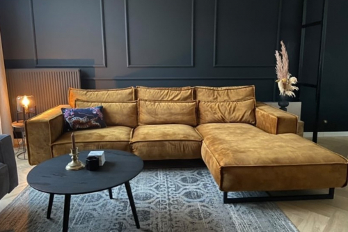 Corner sofa Diane Adore Gold