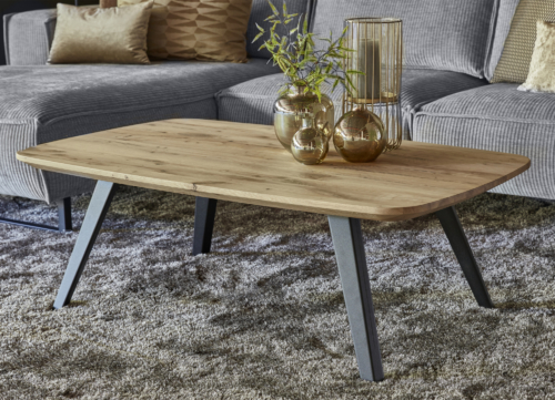 organic coffee table with cross leg